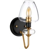 Elstead Lighting LED Wandlamp Armand | 1X E14 Max 40W | Aged Brass Plated & Charcoal Black Paint