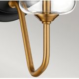 Elstead Lighting LED Wandlamp Armand | 1X E14 Max 40W | Aged Brass Plated & Charcoal Black Paint