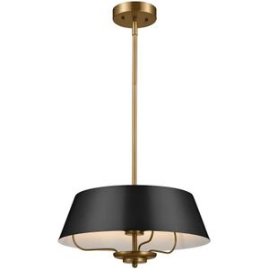 Kichler LED Pendelarmatuur Luella | 3X E14 Max 40W | Dimbaar | Black & Brass