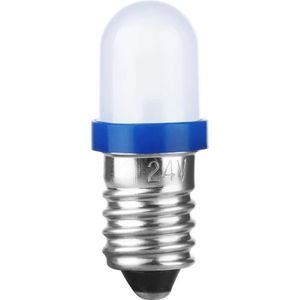 Schiefer E10 LED Lamp  | 0.48W 24V 20mA Blauw | 8.5x28mm | 10 stuks