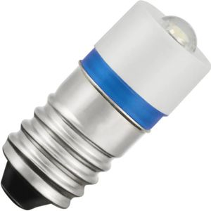 Schiefer E10 LED Lamp  | 0.12W 6V 20mA Blauw | 10x23.5mm | 10 stuks
