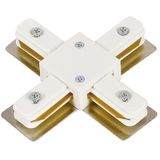 X-connector - Wit - 1-fase Rail - Connector voor Raildelen