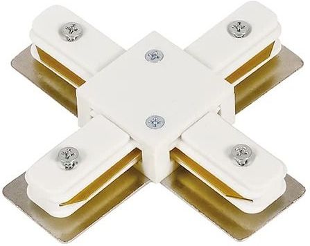 X-connector - Wit - 1-fase Rail - Connector voor Raildelen