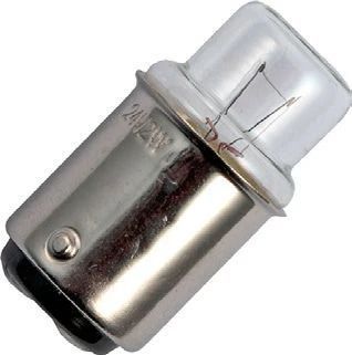 Schiefer BA15d Gloeilamp | 2W 12V 166mA 2500K | 14x30mm | 10 stuks