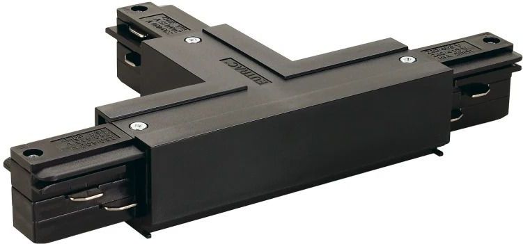 SLV Onderdeel | EUTRAC T-verbinder met voedingsmogelijkheid, aarde binnen, rechts, zwa | EUTRAC SYSTEM