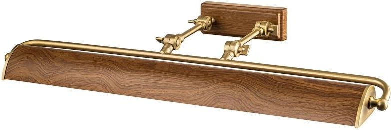 Elstead Lighting LED Schilderijverlichting Winchfield | 4X E14 Max 40W | Dimbaar | Aged Brass & Oak Effect