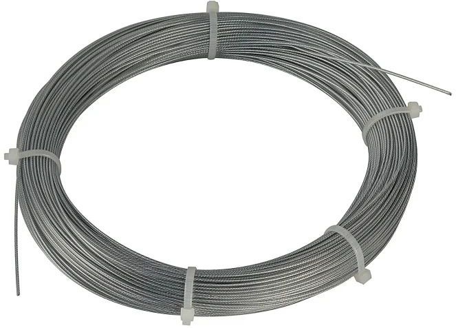 SLV Onderdeel | Staalkabel 0 |75mm met PVC-mantel | 100m Ring | verzinkt