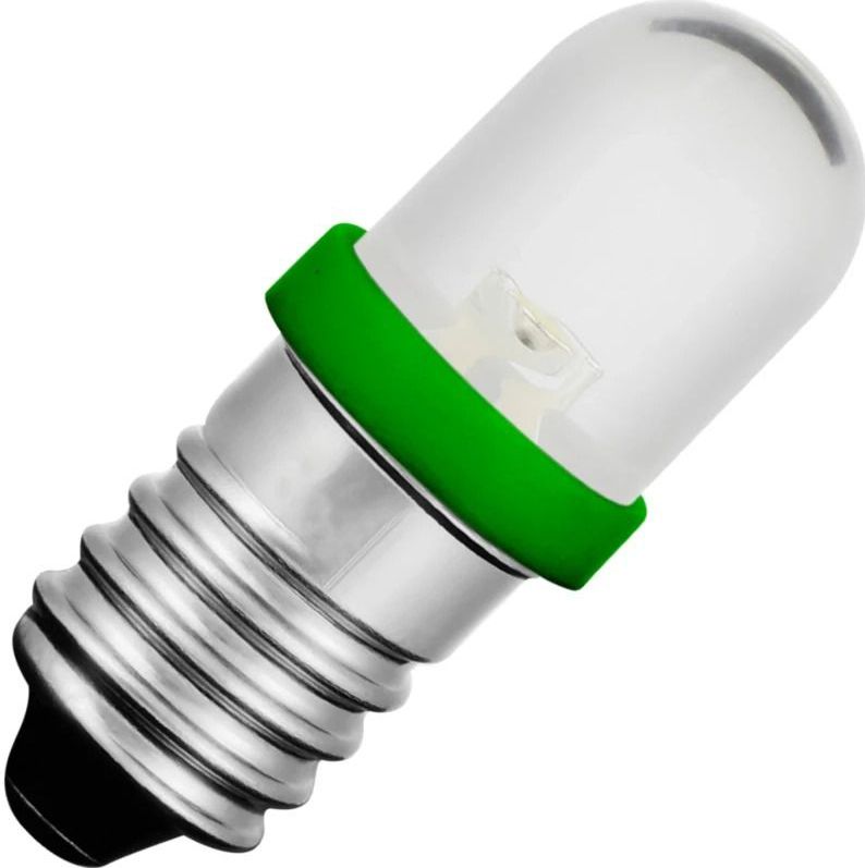 Schiefer E10 LED Lamp | 0.24W 12V 20mA Groen | 8.5x28mm | 10 stuks