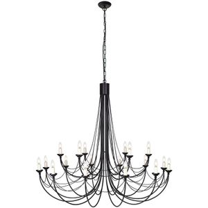 Elstead Lighting LED Kroonluchter | 18X E14 Max 60W | Dimbaar | Black