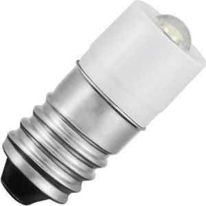 Schiefer E10 LED Lamp  | 0.12W 6V 20mA Wit | 10x23.5mm | 10 stuks