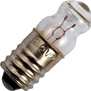 Schiefer E10 Gloeilamp | 0.66W 2.2V 300mA 2500K | 10x28mm | 10 stuks