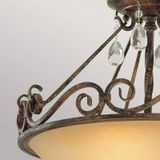 Feiss LED Plafondlamp Chateau | 2X E27 Max 60W | Dimbaar | Mocha Bronze