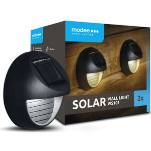 2X Modee LED Solar Wandarmatuur  | 2700K 6Lm IP44