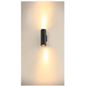 SLV  LED Wandlamp | 2X GU10 Max 10W  |  IP20 Dimbaar Zwart | ASTO