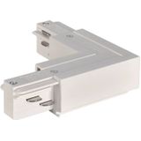 SLV Onderdeel | EUTRAC L-verbinder met voedingsmogelijkheid, aarde binnen, verkeerswit | EUTRAC SYSTEM