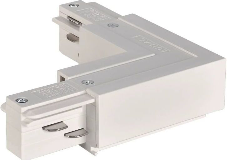 SLV Onderdeel | EUTRAC L-verbinder met voedingsmogelijkheid, aarde binnen, verkeerswit | EUTRAC SYSTEM