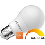 10x Megaman E27 LED Lamp | 8.2W 1800K/2700K 220V/240V | 918/927 Dimbaar | MM11076