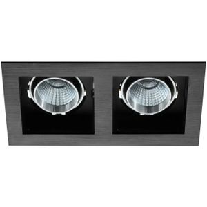 Eglo Inbouwspot | 'BISCARI' LED 2x6,4W 2700K Zwart | IP20 Ømm