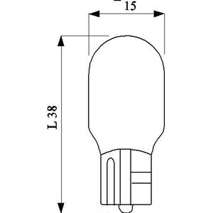 Schiefer W2,1 x 9,5d Gloeilamp  | 20W 12V 1666mA 2500K | 15x38mm | 10 stuks