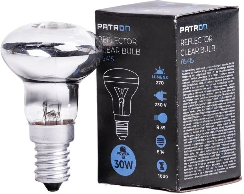 Patron E14 R39 Reflector Gloeilamp | 30W 2700K | Dimbaar