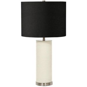 Elstead Lighting LED Tafellamp Ripple | 1X E27 Max 60W | White with Black Shade