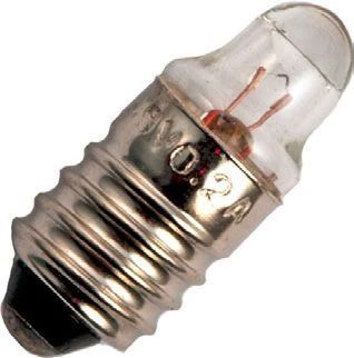 Schiefer E10 Gloeilamp | 0.66W 2.2V 300mA 2500K | 9x23mm | 10 stuks