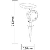 Luxform Tuinlamp Texas Solar LED Intelligent Hybride Zwart