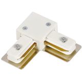 L-connector - Wit - 1-fase Rail