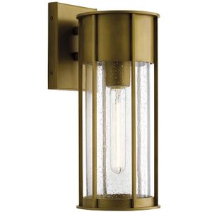 Kichler LED Wand Buitenlamp Camillo | 1X E27 Max 60W | IP44 | Dimbaar | Painted Natural Brass