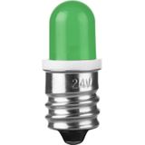 Schiefer E12 LED Lamp  | 0.72W 24V 30mA Groen | 13x33mm | 10 stuks
