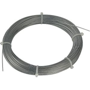 SLV Onderdeel | Staalkabel 0 |75mm met PVC-mantel | 100m Ring | verzinkt