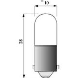 Schiefer BA9s Gloeilamp | 4W 24V 166mA 2500K | 10x28mm | 10 stuks