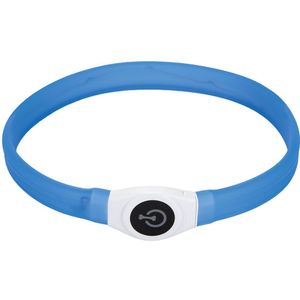 Beeztees led-halsband Glowy Langhaar blauw