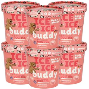 ICE ICE Buddy hondenijs kokos-aardbei 6 stuk