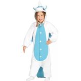 Blauwe en witte eenhoorn outfit voor kinderen