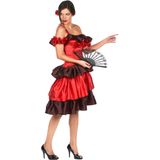 Rode flamenco danseres kostuum voor vrouwen