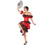 Rode flamenco danseres kostuum voor vrouwen