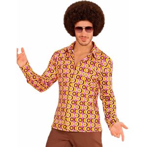 Groovy jaren 70 disco blouse voor mannen