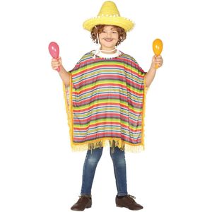 Mexicaanse poncho vermomming voor kinderen