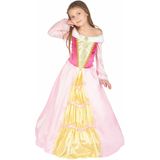 Roze en goudkleurig prinses doornroosje jurk voor meisjes
