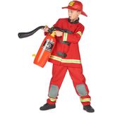Rood brandweerman pak voor kinderen