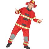 Rood brandweerman pak voor kinderen
