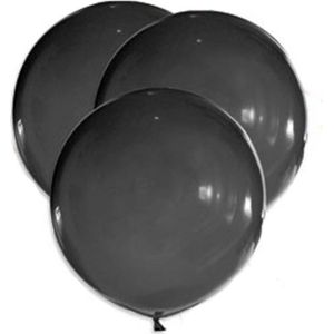 5 enorme zwarte latex ballonnen