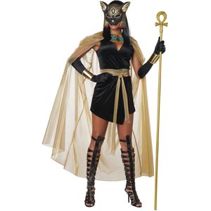 Luxe Egyptische katachtige godin vermomming voor vrouwen