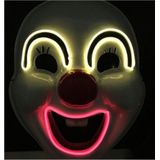 Lachend clown led masker voor volwassenen