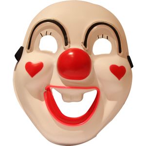 Lachend clown led masker voor volwassenen