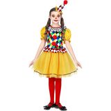 Veelkleurig geruit clown kostuum voor meisjes