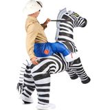 Opblaasbaar zebra kostuum voor volwassenen