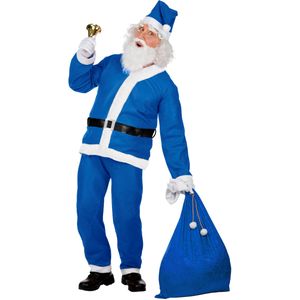 Verkleedpak Kerstman blauw voor heren