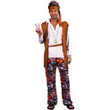 Klassiek hippie kostuum voor mannen - Grote Maten